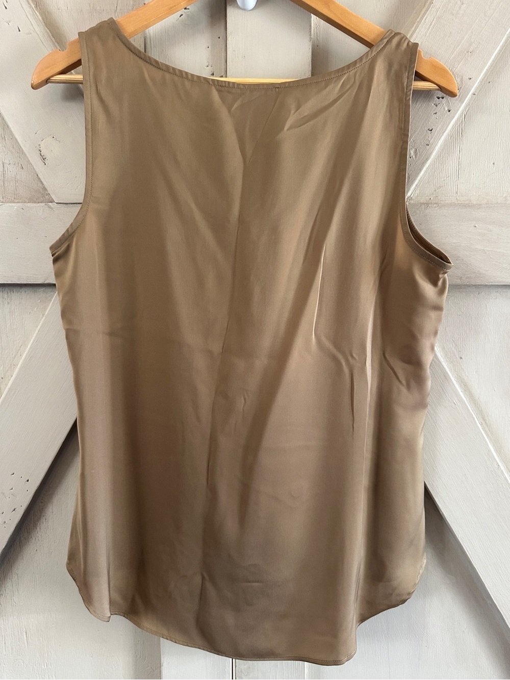 Lauren Ralph Lauren Taupe Sleeveless Tank Blouse Size 10 - Picture 5 of 5